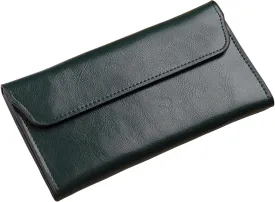 Retro Leather Envelope Women's Phone Card Holder Wallet, Thin Large Capacity Multifunctiona Leather Wallet, Clutch Wallet for Mother's Day Thanksgiving Fashion Gift (Dark Green)