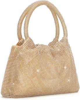 Rhinestone Clutch Purse for Women Top Handle Sparkly Diamond Evening Bag Glitter Mini Handbag for Evening Party