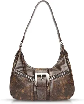 Shoulder Bag for Women, Leather Purse, Vintage Underarm Bag, Handbag Suitable for Important Occasions, Work, Travel