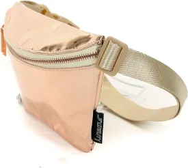 Small Fanny Packs for Women  80s/90s Slim Bum Bag  Unisex Crossbody Waist Belt Bag for Travel, Festivals, Sports & Daily Use  Waist Belt Bag for Women | Mirror Rose Gold