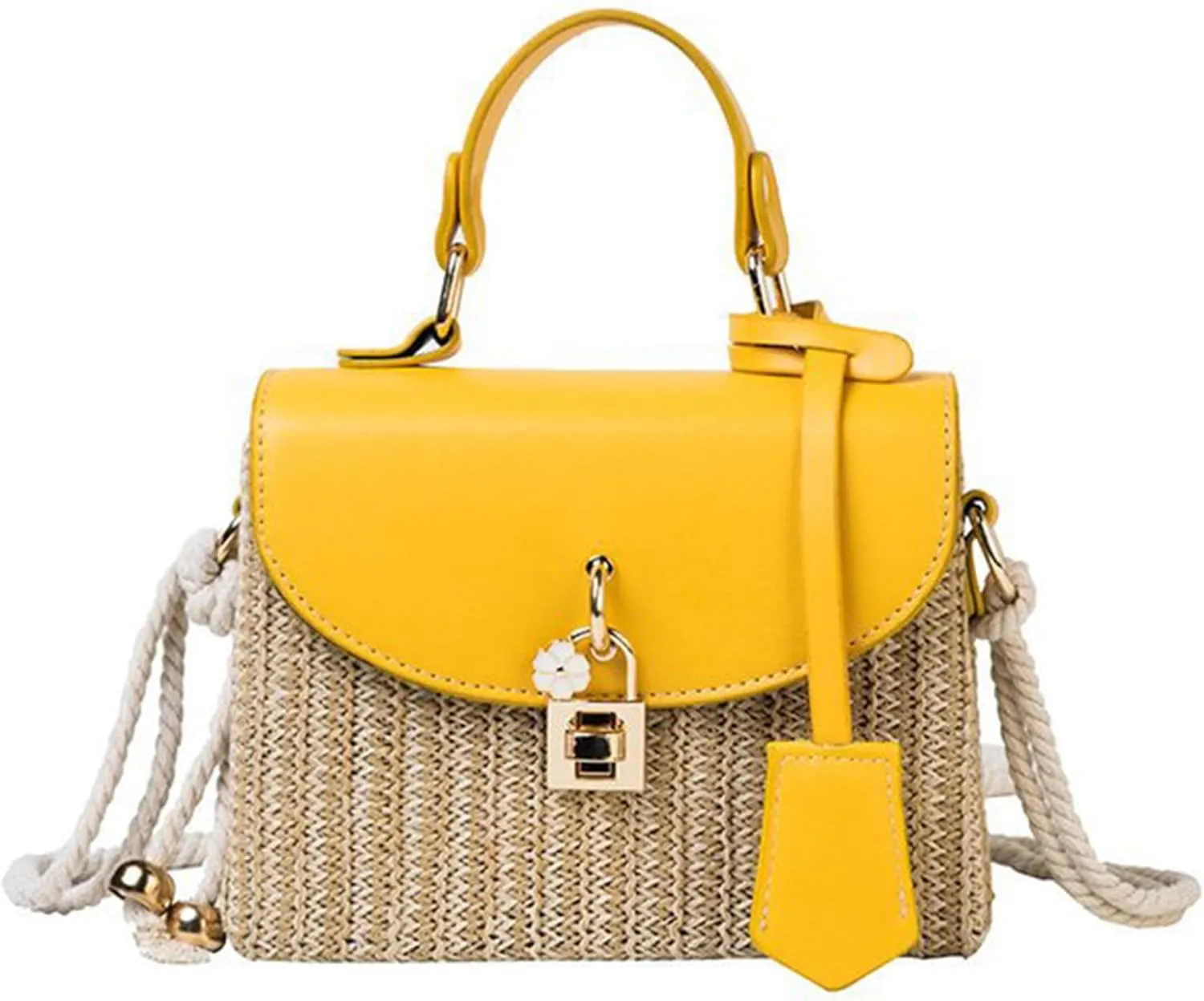 Straw Crossbody Bag for Women Summer Straw Rattan Wicker Purses Mini Beach Woven Handbags Shoulder Bag 2025