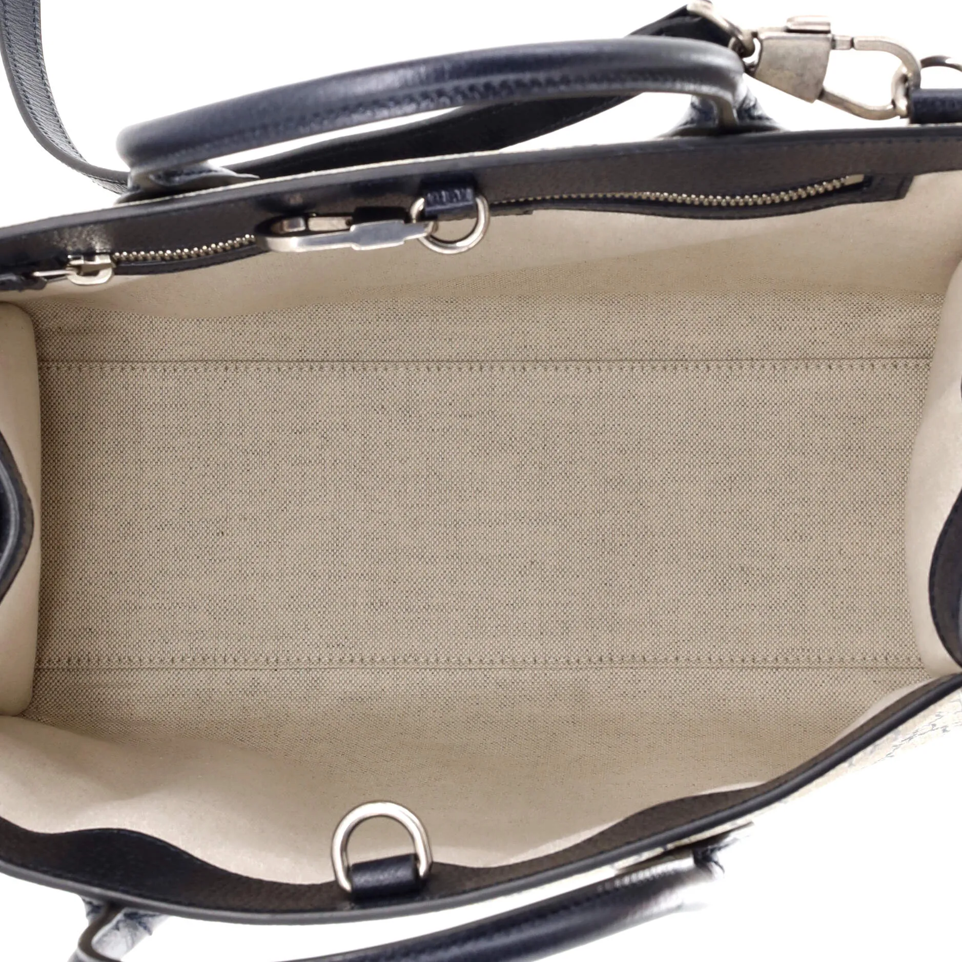 Structured Top Handle Open Tote GG Coated Canvas Small