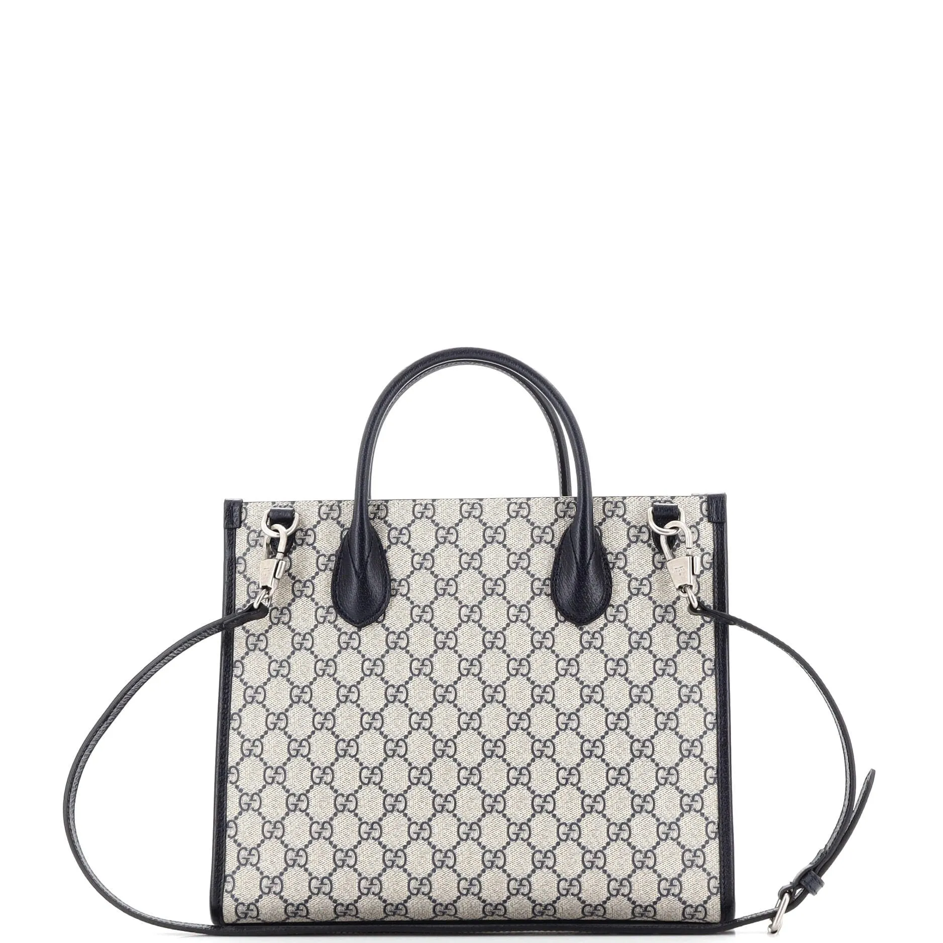 Structured Top Handle Open Tote GG Coated Canvas Small