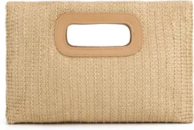 SUKUTU Straw Evening Bag Top Handle Clutch Handbag for Women Summer Beach Travel Crossbody Shoulder Bag with Chain