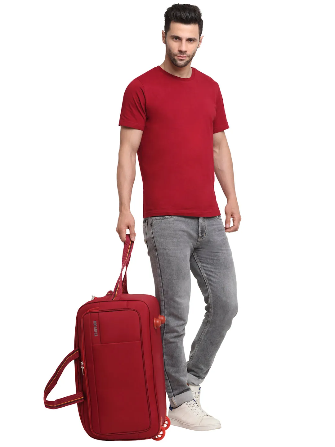 Teakwood Rolling Large Duffel Bag (Red)