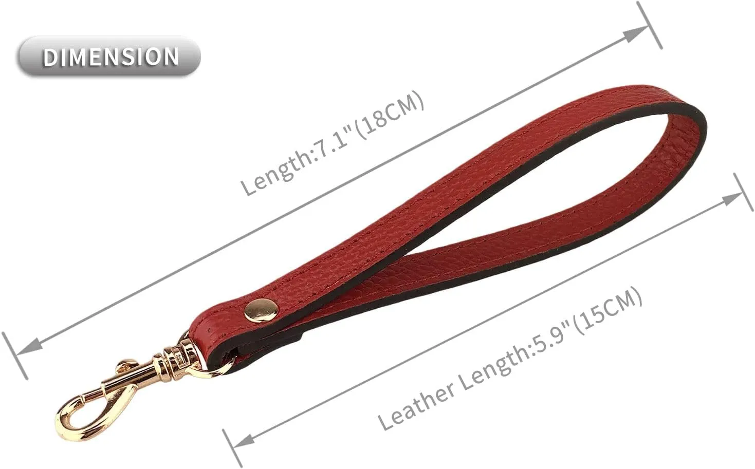 VanEnjoy Genuine Leather Keychain Wristlet Keychain Strap for Wallet Purse Clutch Cellphone Wristlet Key(Key Lock)