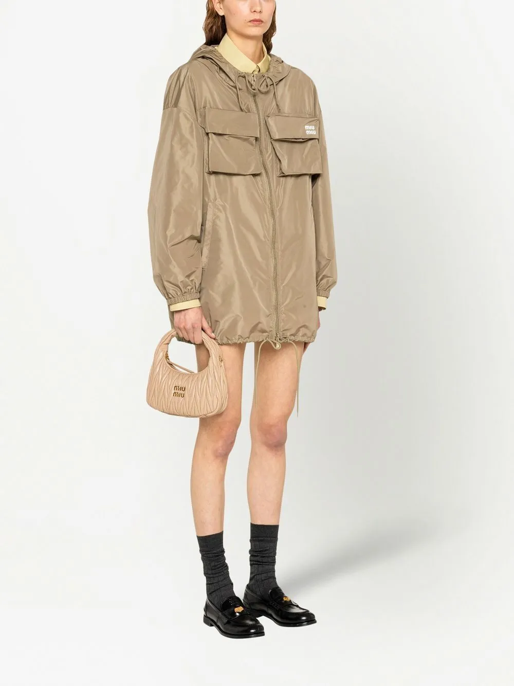 Wander matelassé leather mini hobo bag