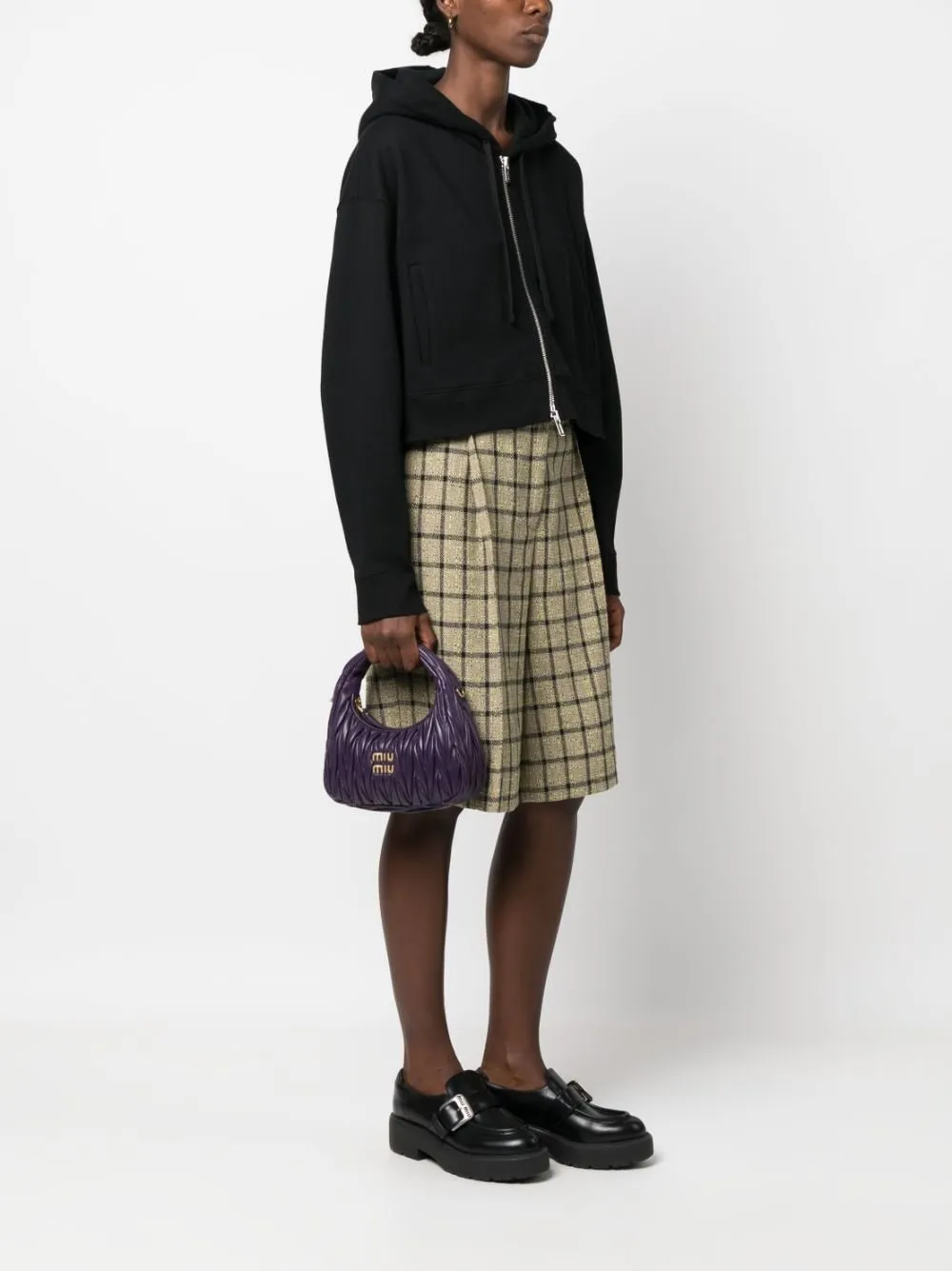 Wander matelassé leather mini hobo bag