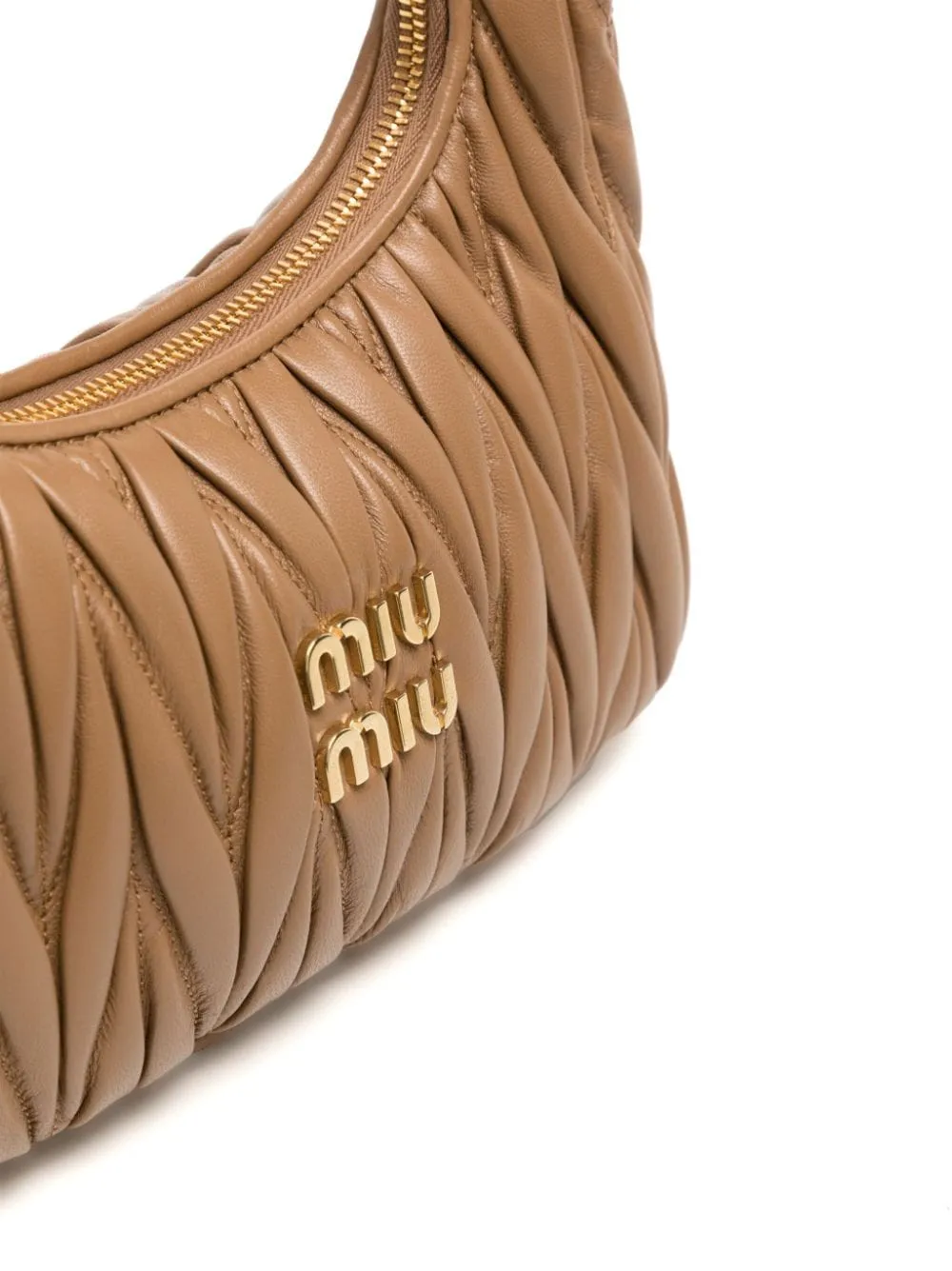 Wander matelassé leather mini hobo bag