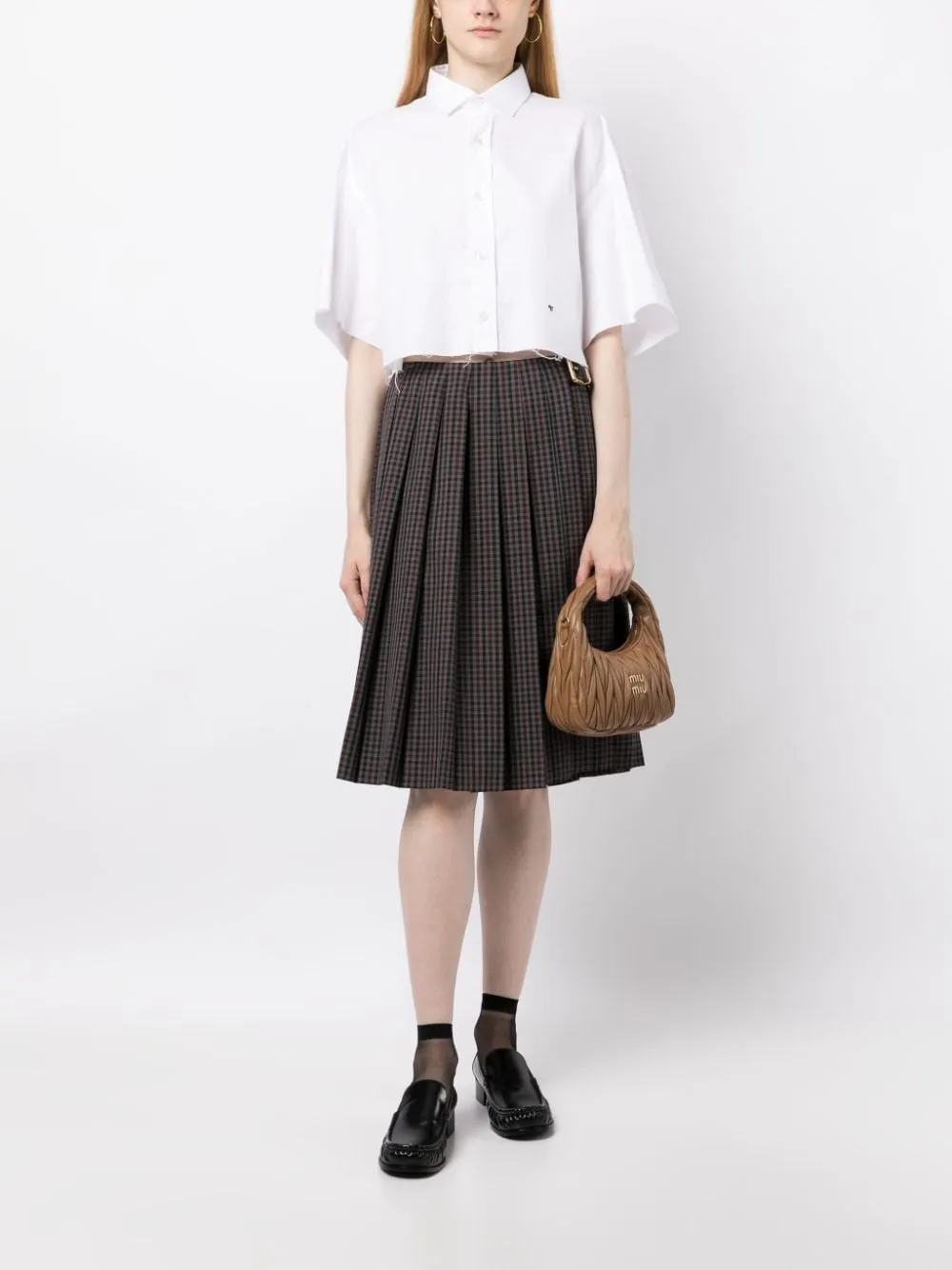 Wander matelassé leather mini hobo bag