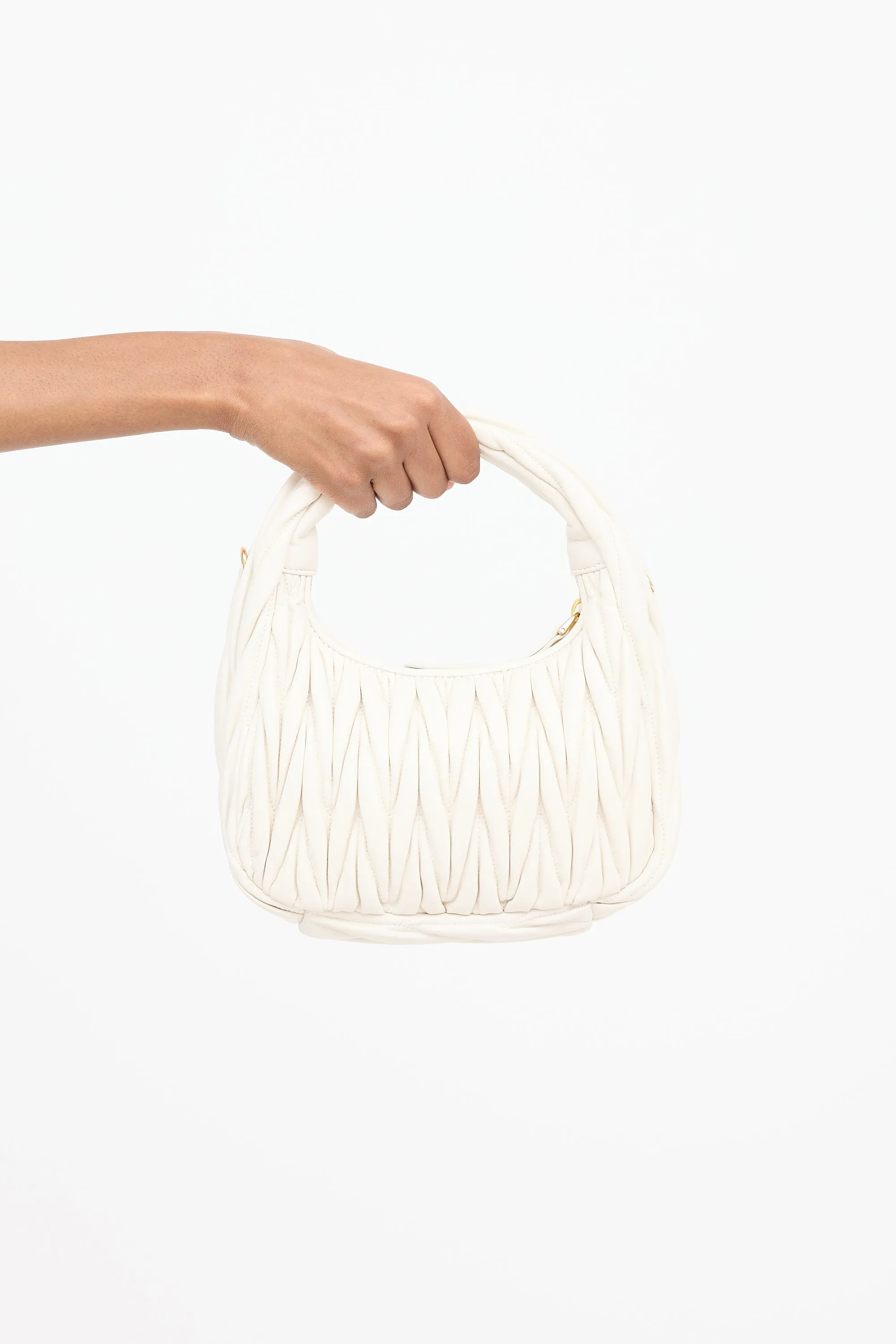 White Matelasse Wander Bag
